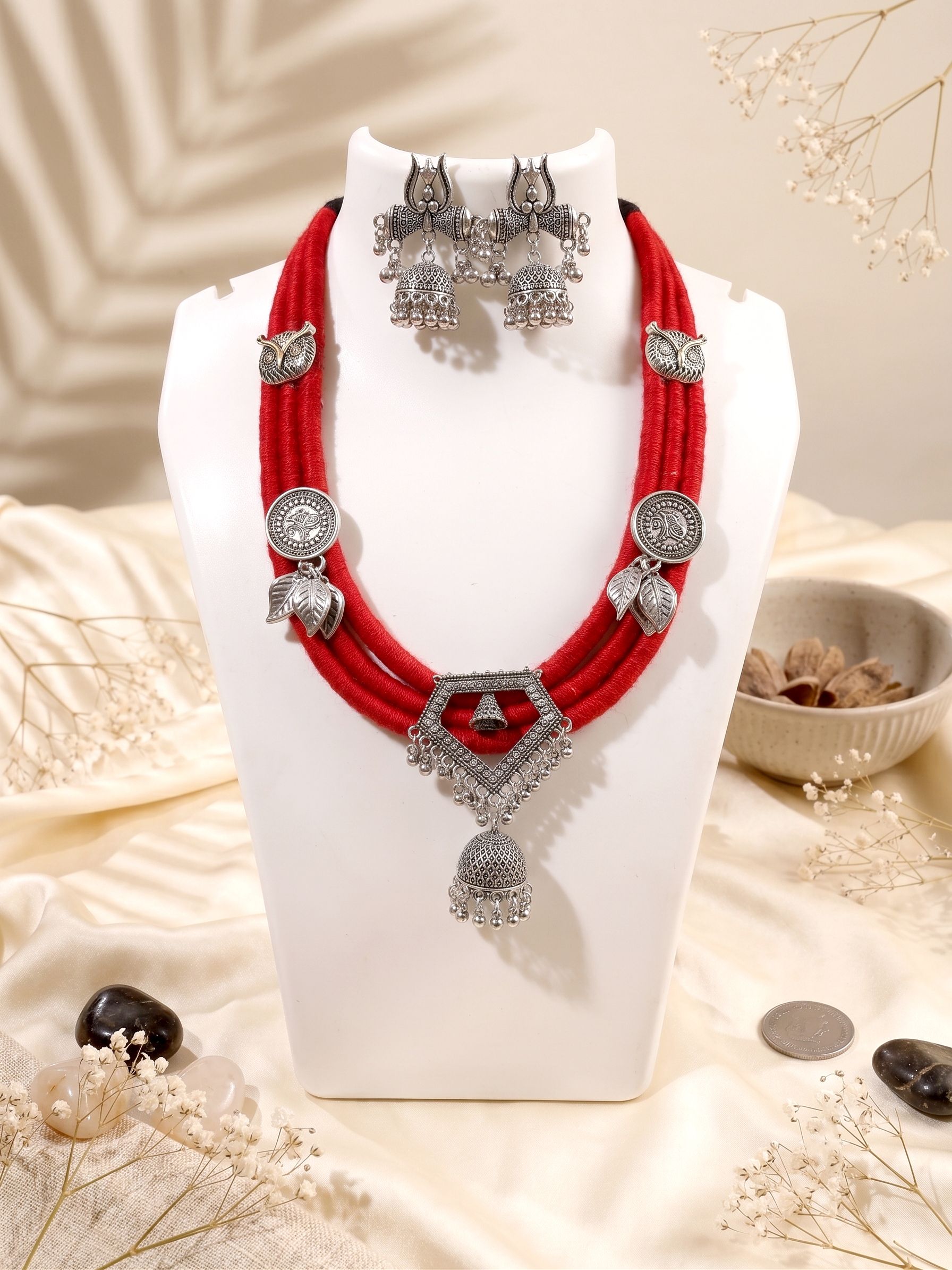 Fabric, Dori Red Jewel Set-image-4