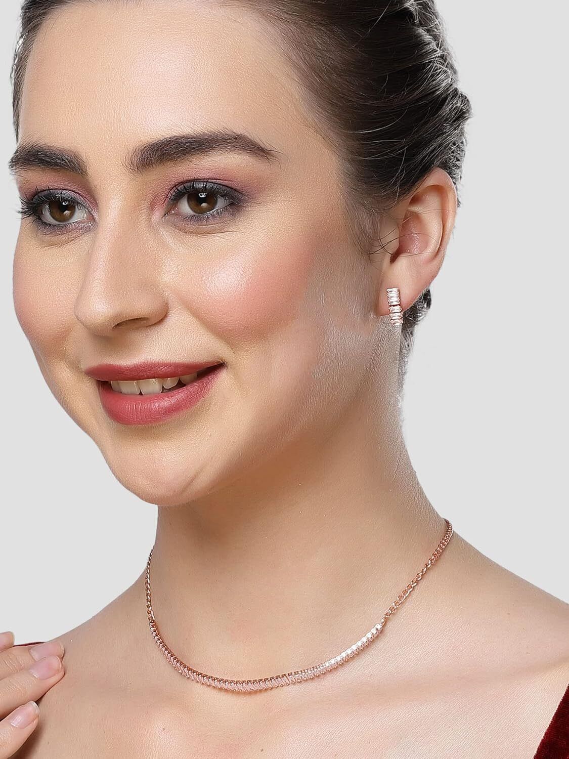 divastri Stone, Alloy Gold-plated Rose Gold Jewel Set-picture-20