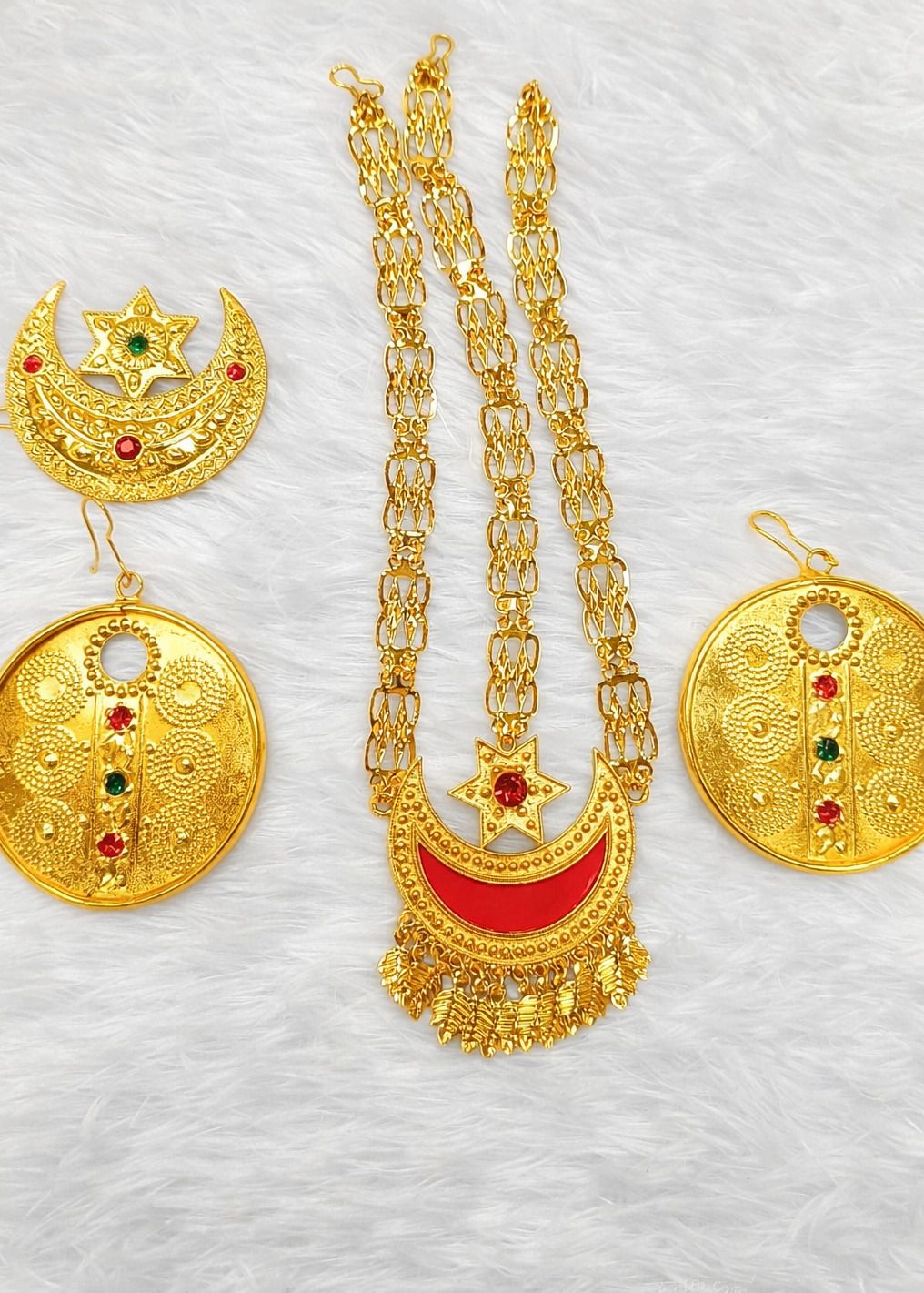 Brass Gold-plated Multicolor Jewel Set-image-42
