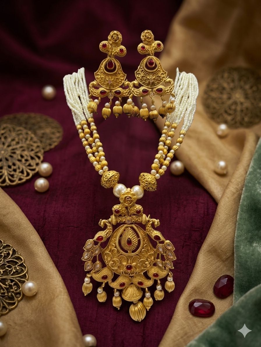 Metal Gold-plated Multicolor Jewel Set-image-41