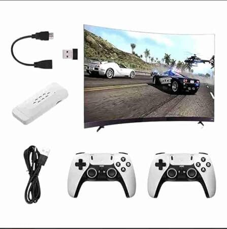 BCG M22 Retro Game Stick Console 2.4G Dual Wireless Gamepad Plug & Play, 64 GB with All, Retro Games image 1