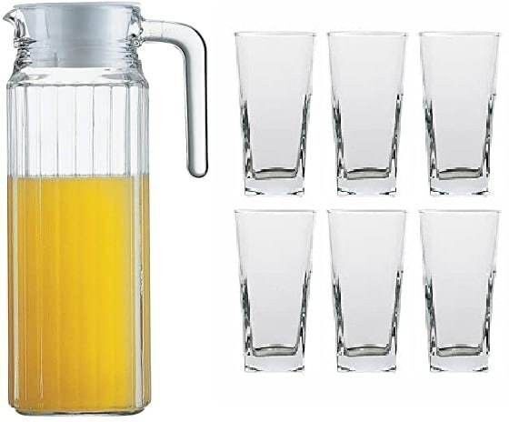 Premium Juice and Water Jug Glass Combo Set,Highball Glass Jug Glass Set Jug Glass Set-image-38