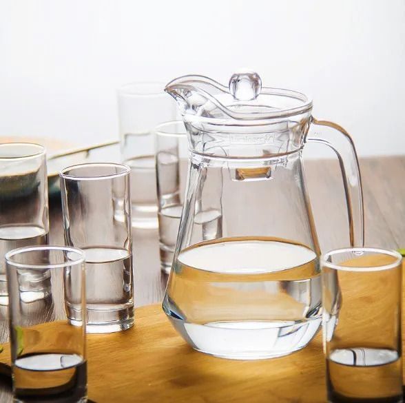 Round Jug 1.3liter, Round Jug Glass Set 250ml, Premium Royal Design Lemon Set q Jug Glass Set-image-10