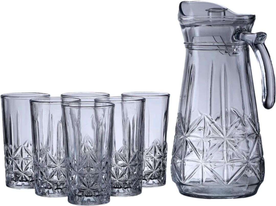 dsrpc Glass Water Jug Set 1750 ML Jug Glass Set-picture-18