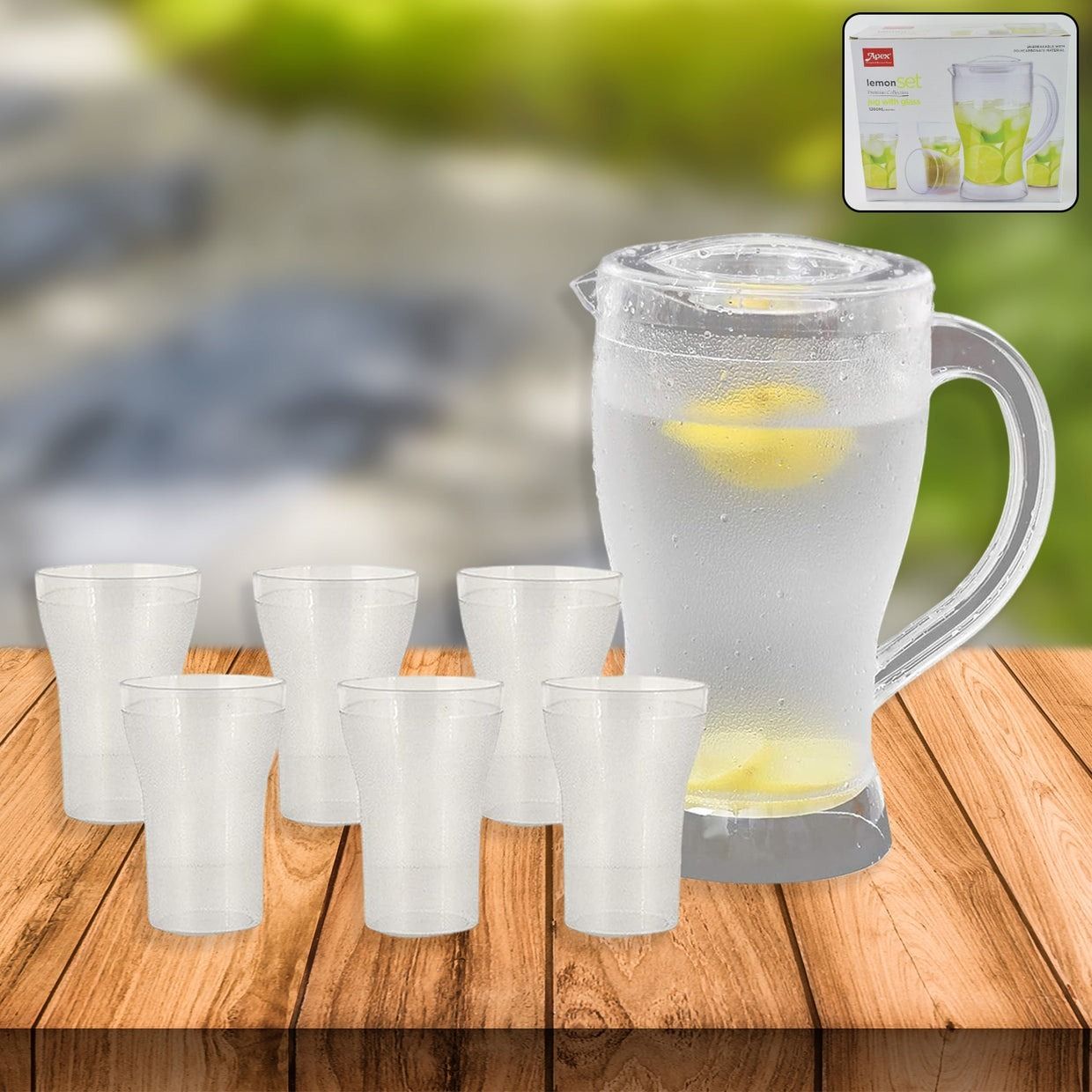 Unbreakable Lemon Water Jug Set | Jug with Glasses | Ideal for Home & Parties Jug Glass Set-image-23