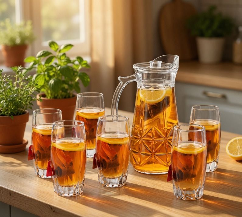 7pc Haexa Water Jug with Glass Set_005 Jug Glass Set-image-33