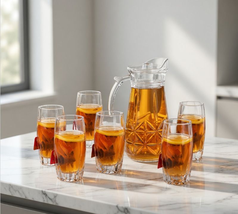 7pc Haexa Water Jug with Glass Set_004 Jug Glass Set-image-29