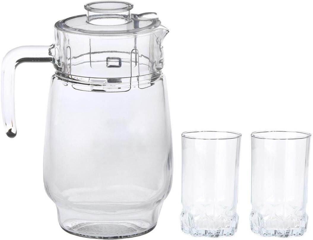 AFAST Versatile Transparent Jug & 2 Glass Set for Beverage Service -G23 Jug Glass Set-image-21