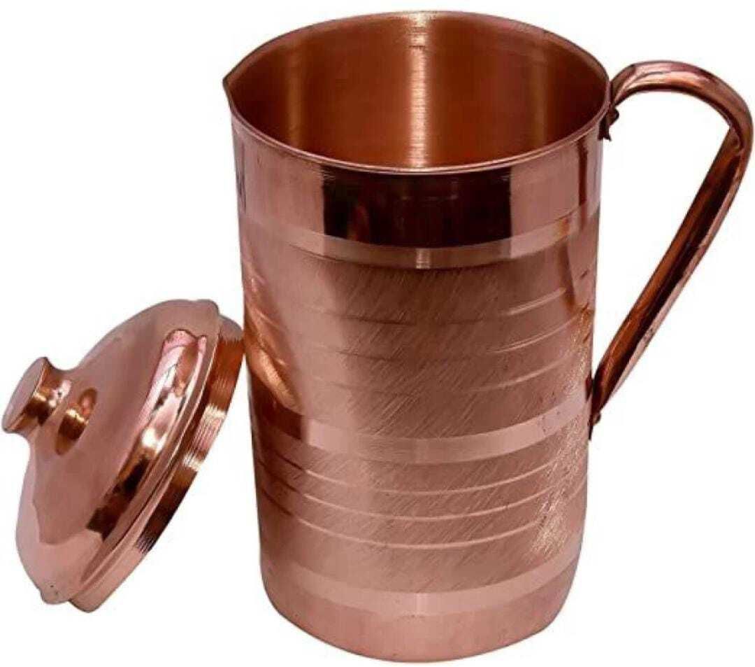COPPER JUG 2 LITER WITH 2 GLASS Jug Glass Set