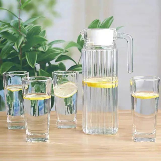 Round Jug 1.3liter,Square Jug Glass Set 250ml, Premium Royal Design Lemon Set Y Jug Glass Set-image-21