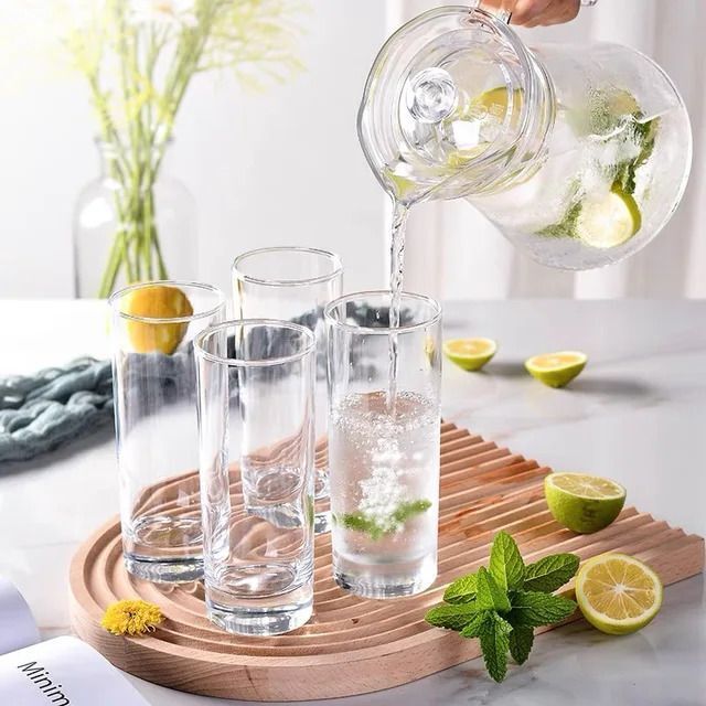 Round Jug 1.3liter, Round Jug Glass Set 250ml, Premium Royal Design Lemon Set h Jug Glass Set-image-47
