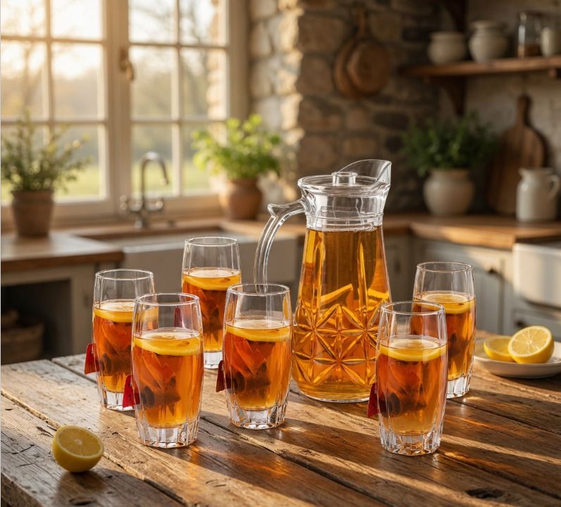 7pc Haexa Water Jug with Glass Set_003 Jug Glass Set-image-32