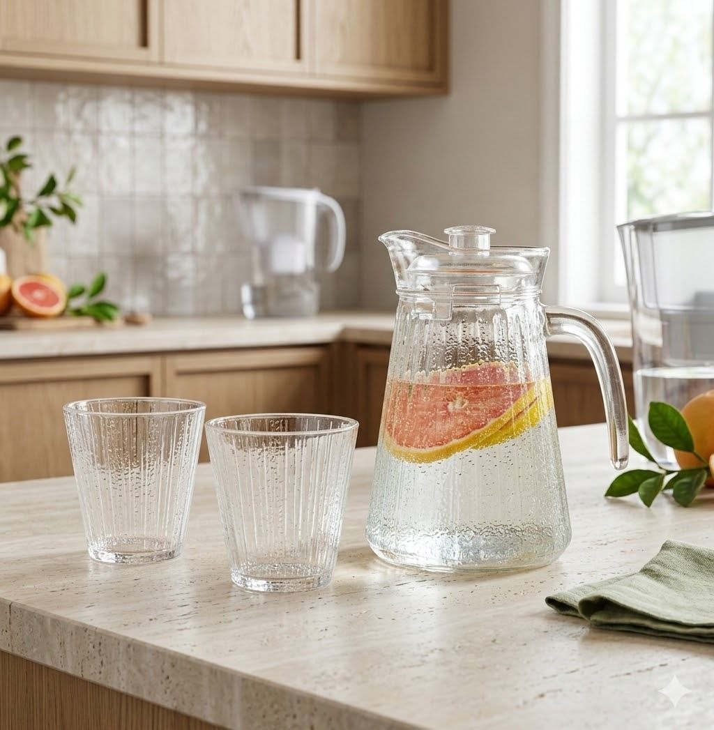 jug with 2 glass abc Jug Glass Set-image-9