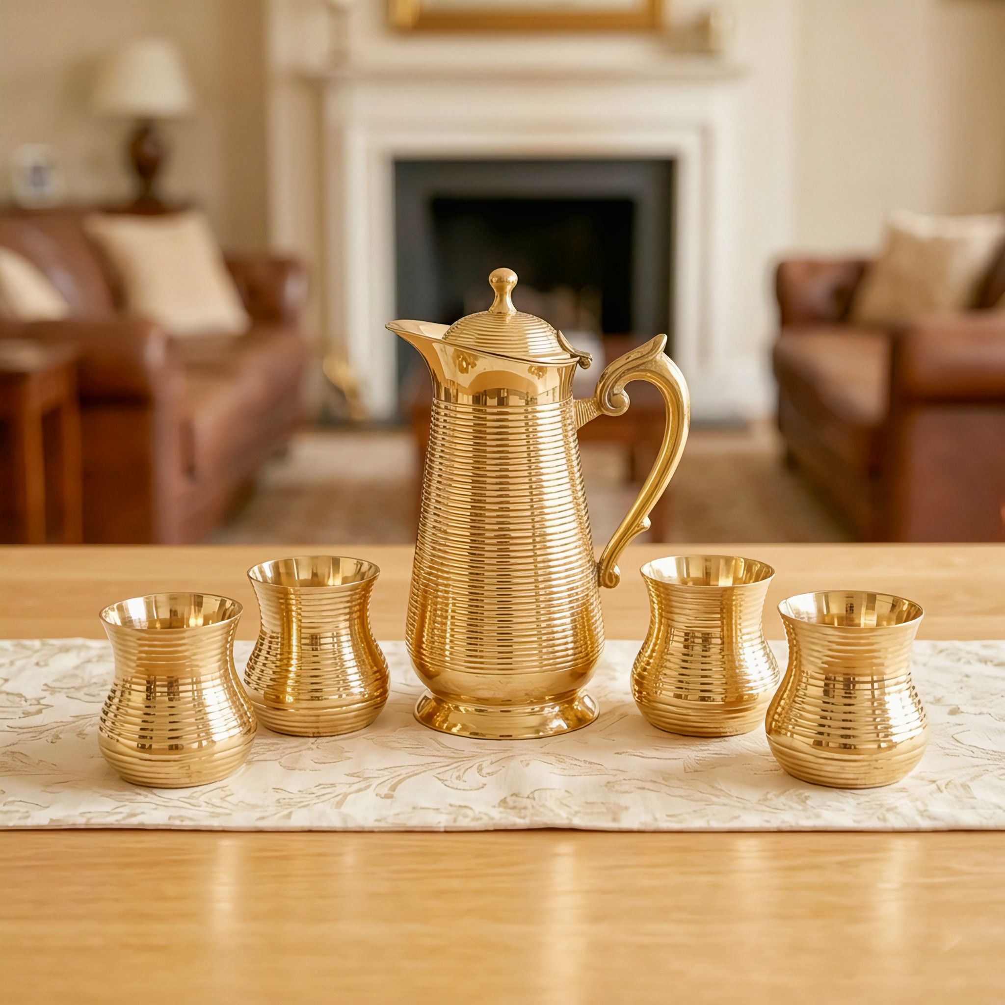 asha enchant decor Jus Glass Set of 4 Jug Glass Set-picture-0