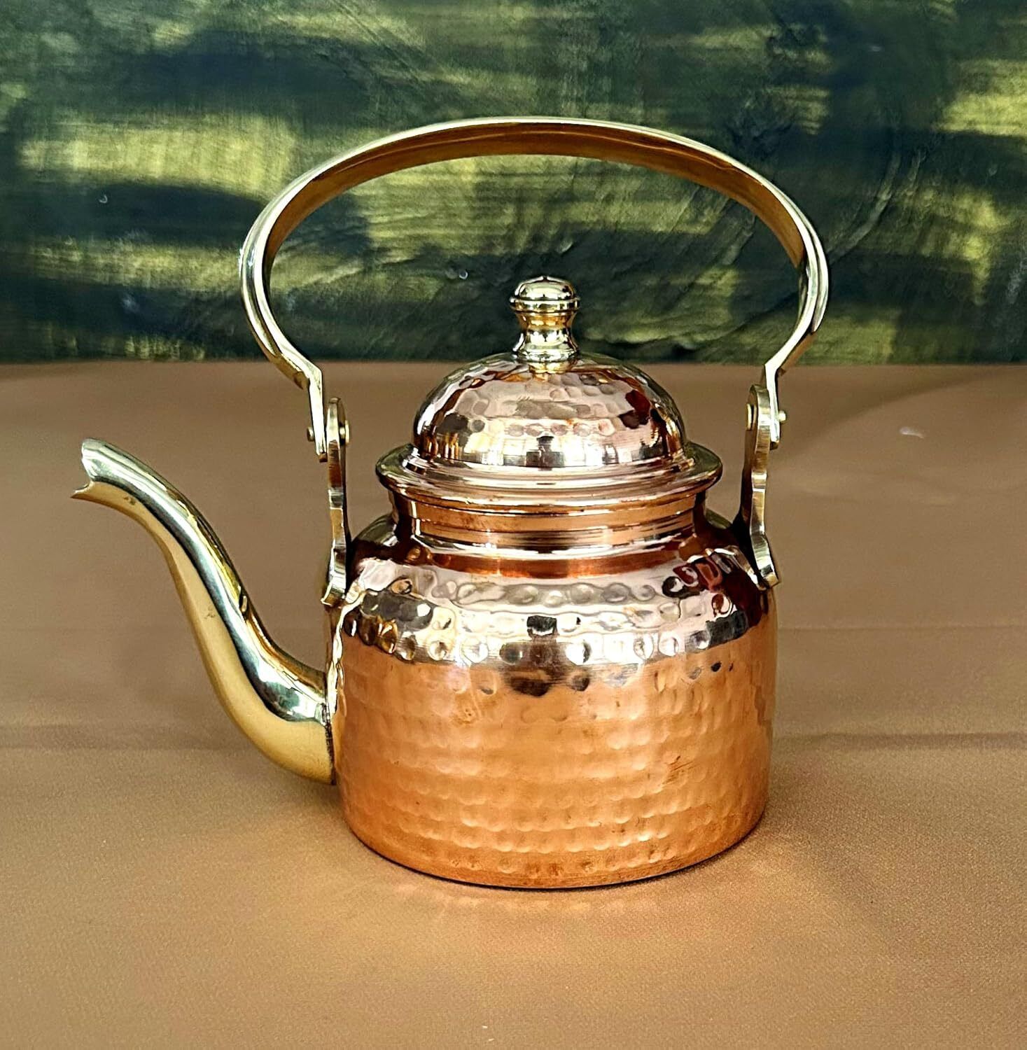 Copper Tea Pot Single Kettle | Pure Copper Teapot for Tea Brewing & Serving Tea Urn-image-7