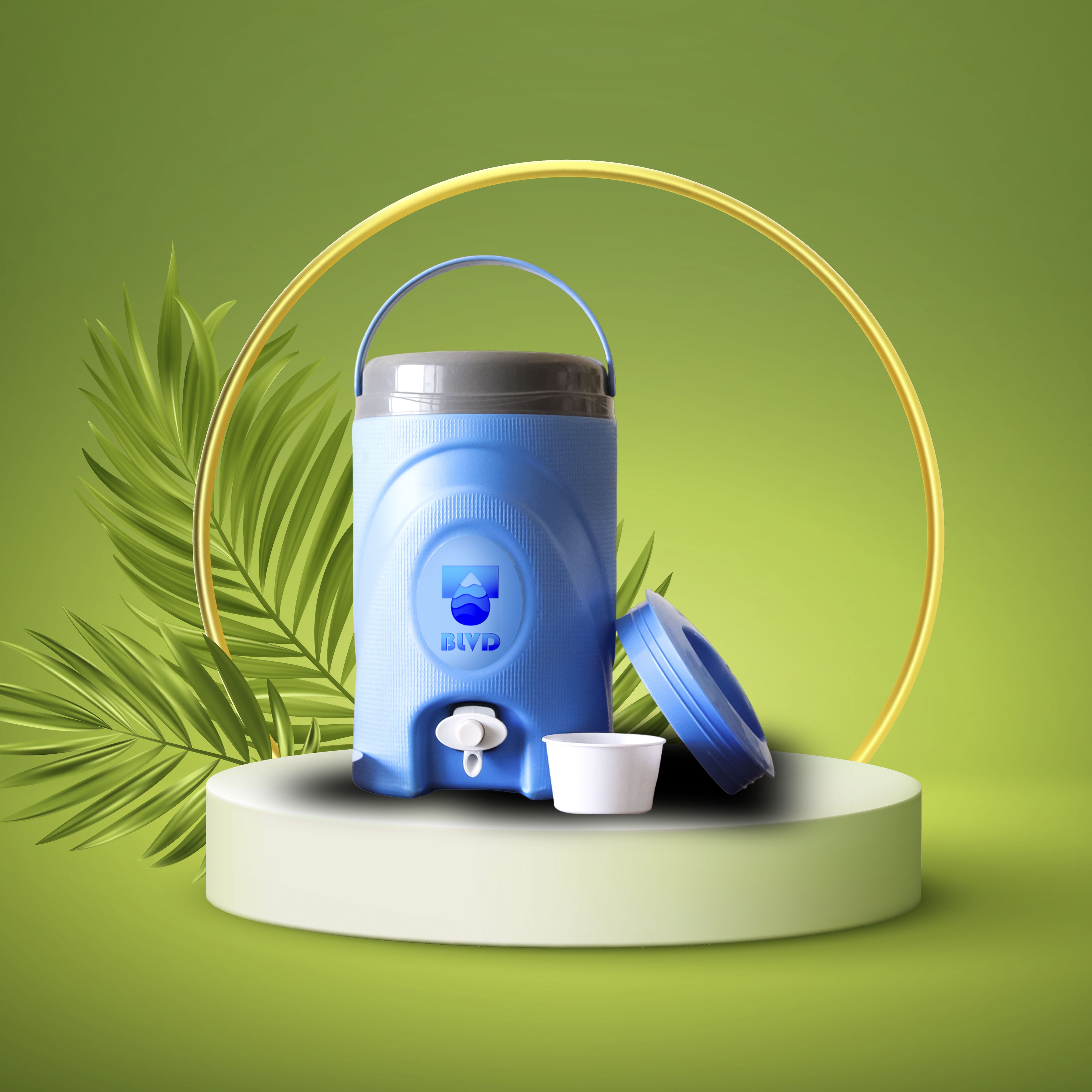 6 L jar Aqua Blue 6 L Drum