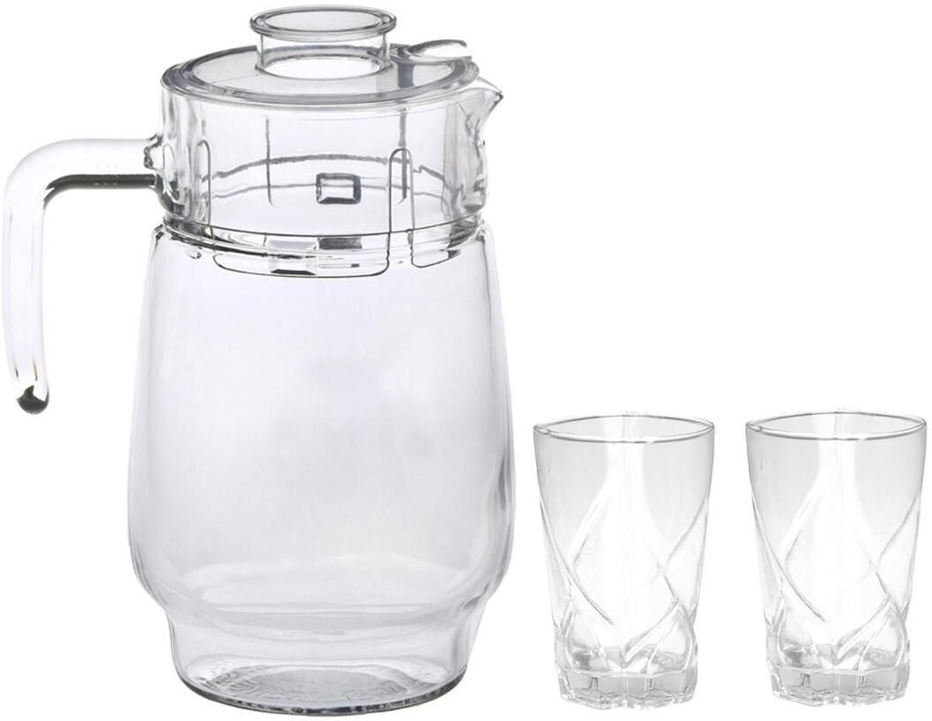 AFAST Versatile Transparent Jug & 2 Glass Set for Beverage Service -G37 Jug Glass Set-image-23