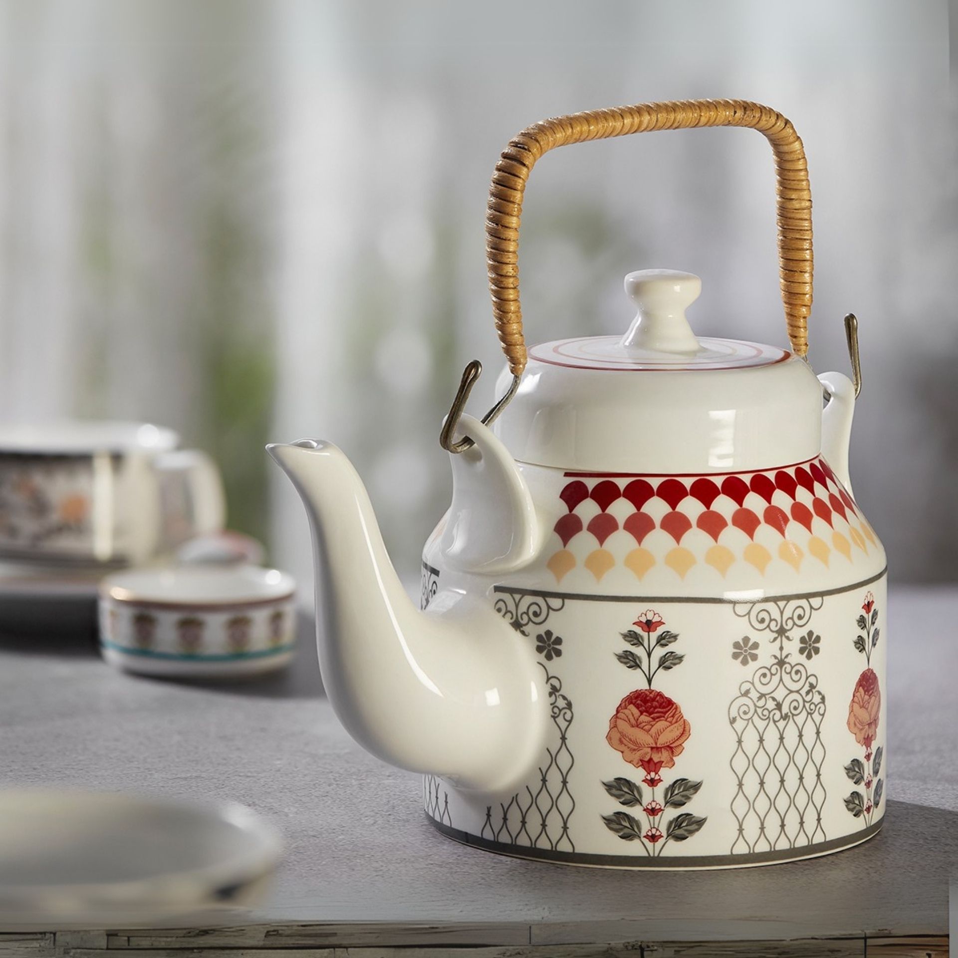 india circus by krsnaa mehta 1 L Ceramic Kettle Jug-picture-11