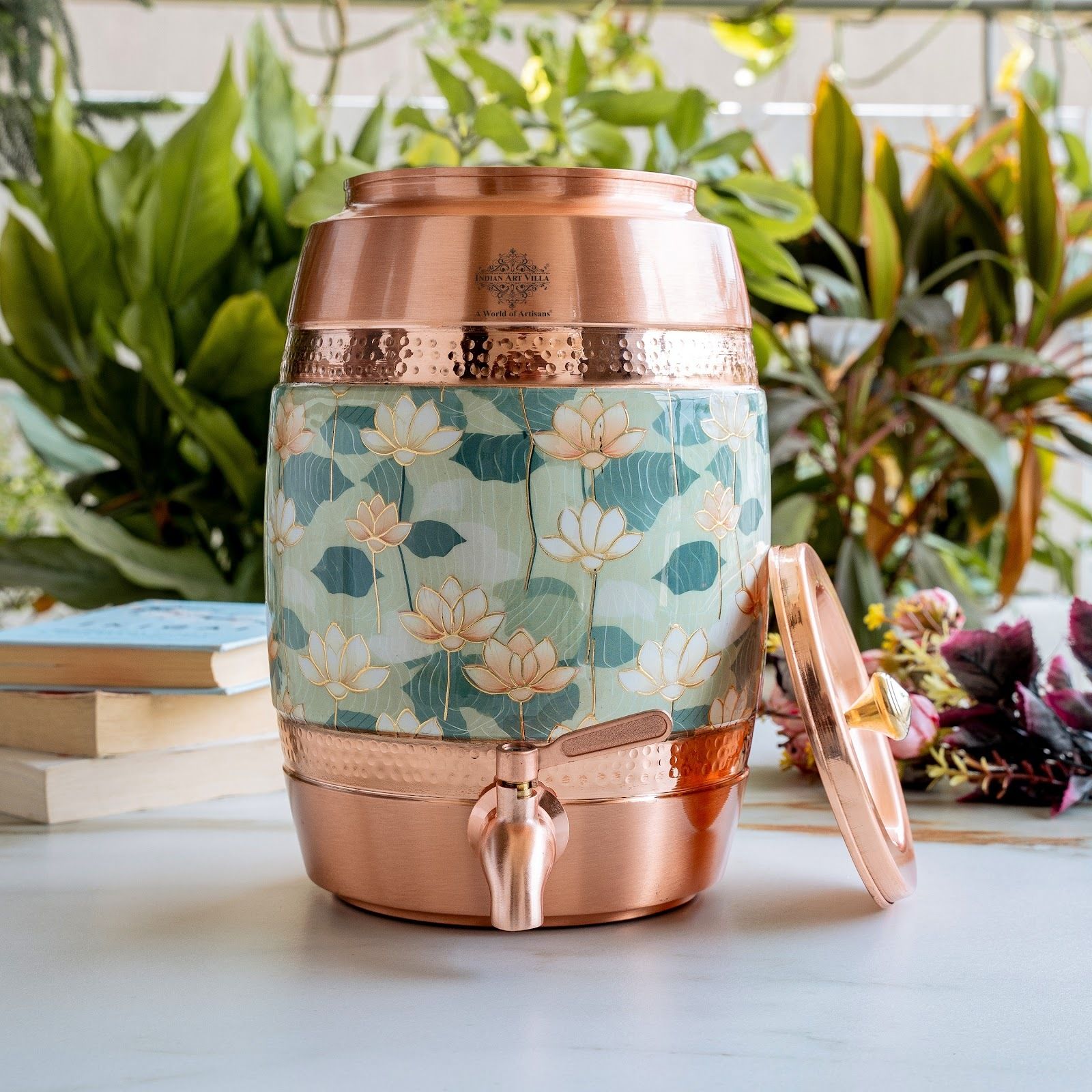 indianartvilla 5.3 L Copper Water Jug-picture-6