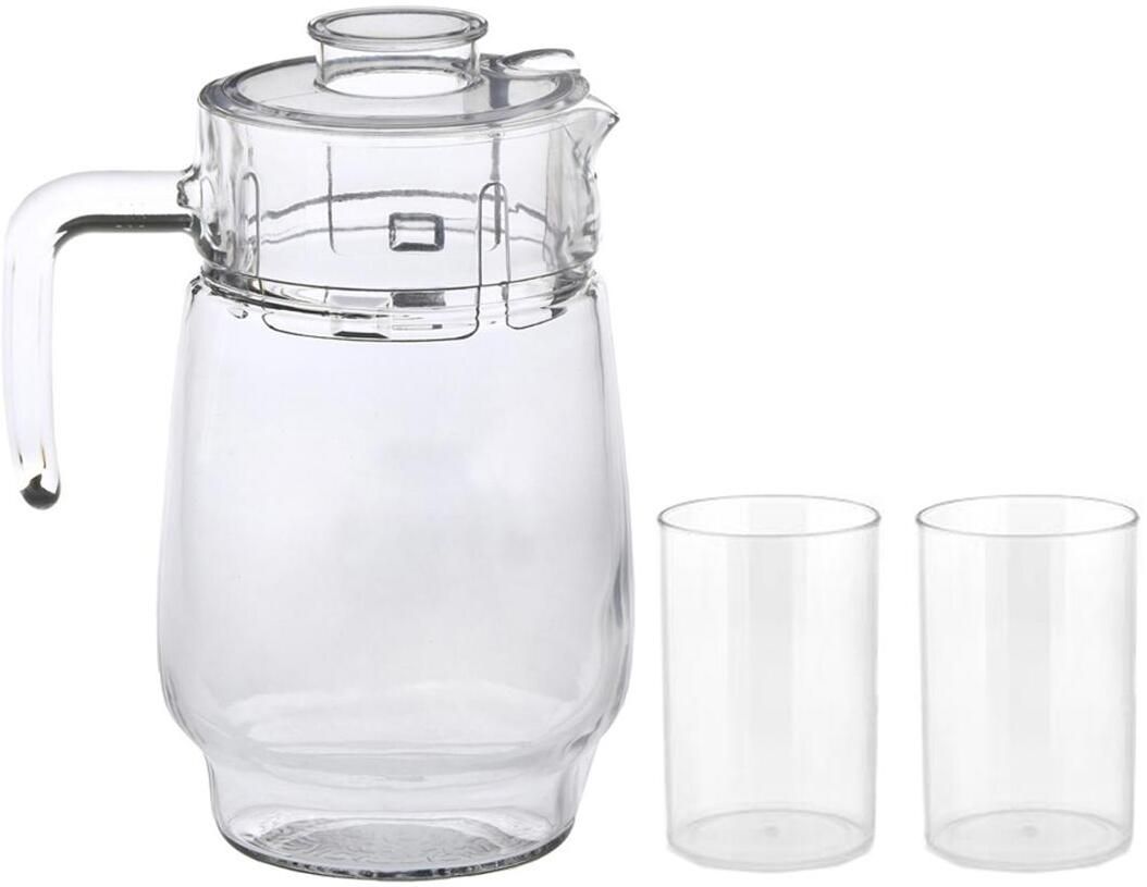 AFAST Versatile Transparent Jug & 2 Glass Set for Beverage Service -G41 Jug Glass Set-image-36