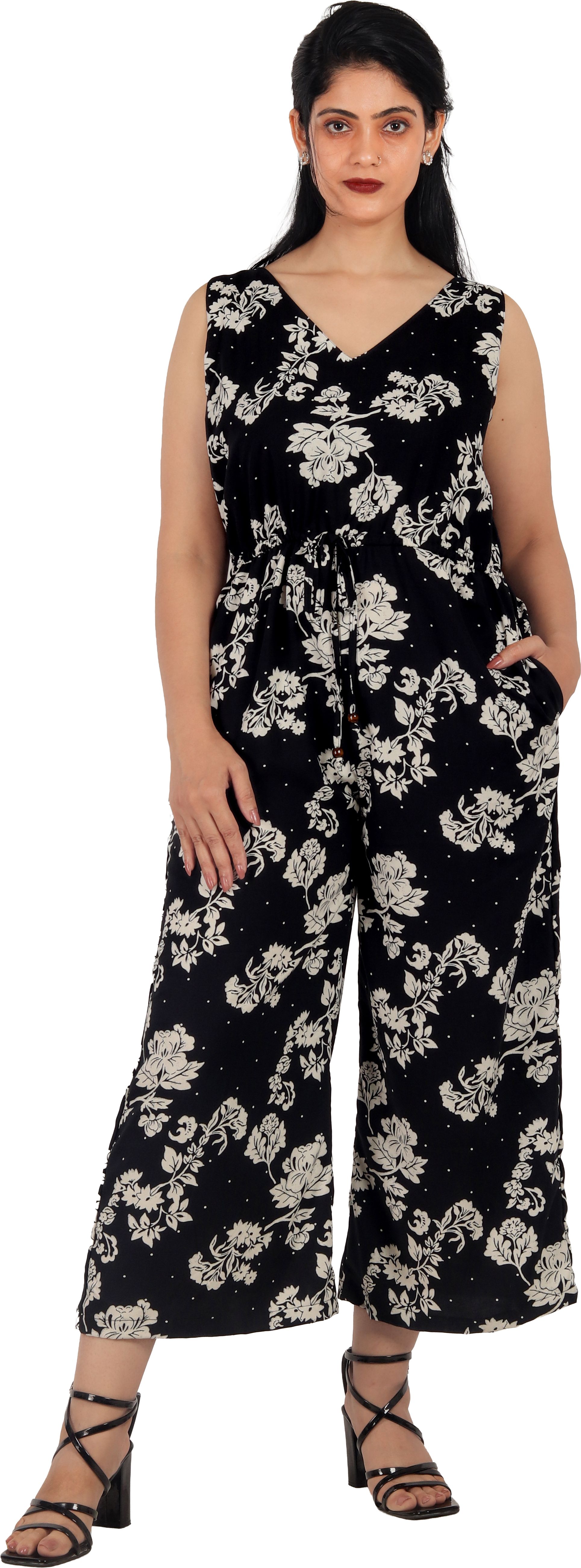 Floral Print Women Jumpsuit-image-49