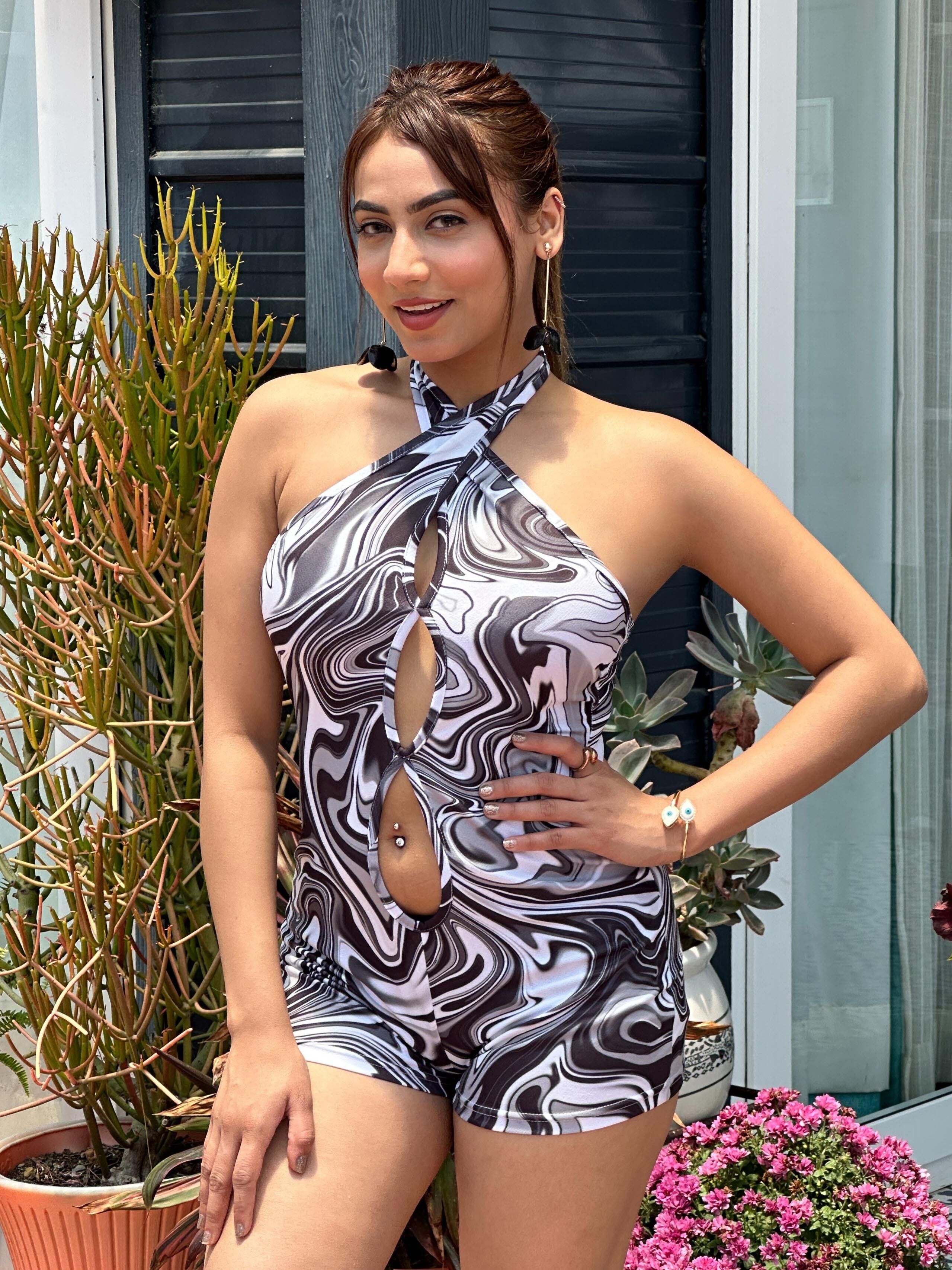 Abstract Women Jumpsuit-image-9
