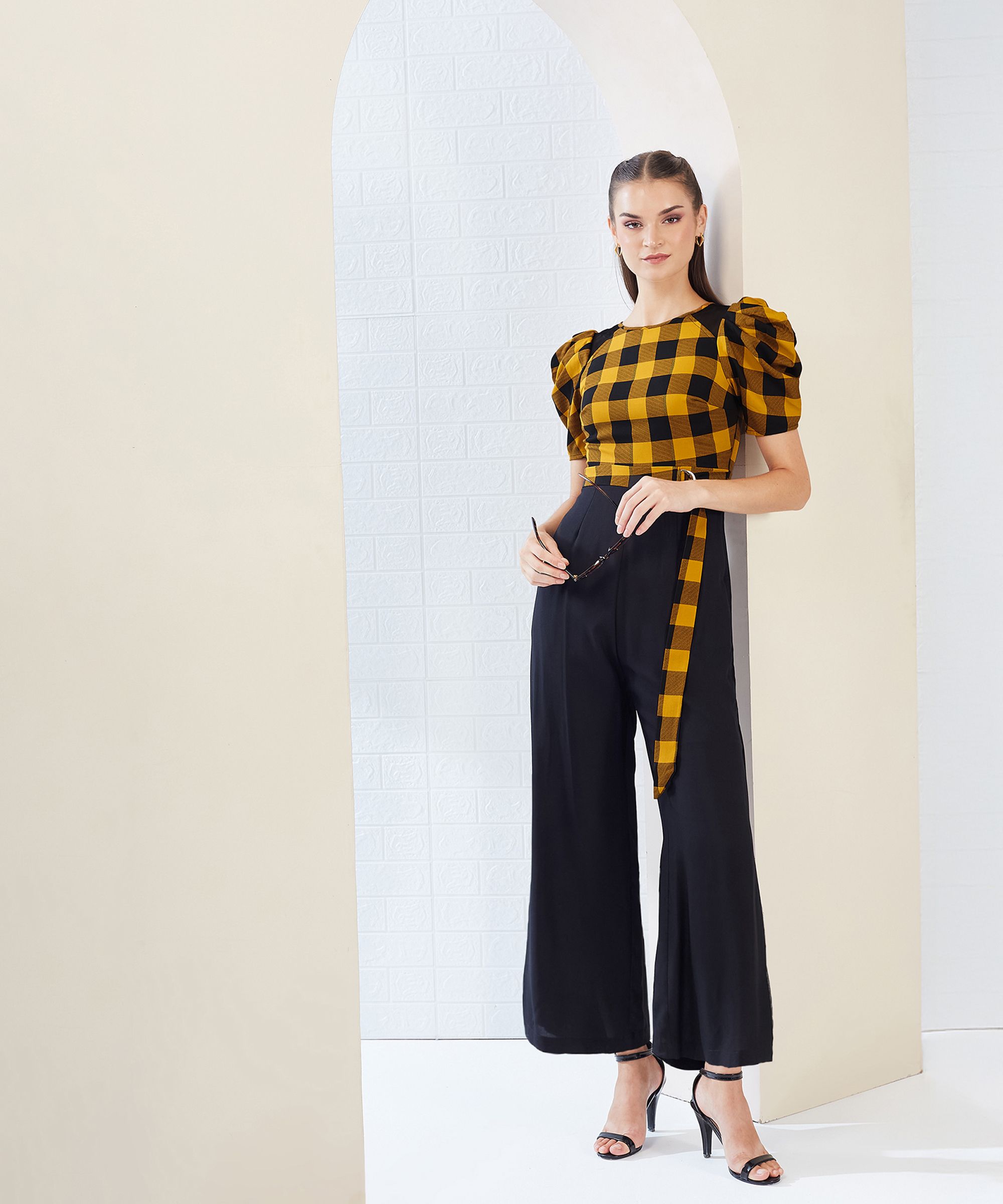 miss chase Checkered Women Jumpsuit-picture-30