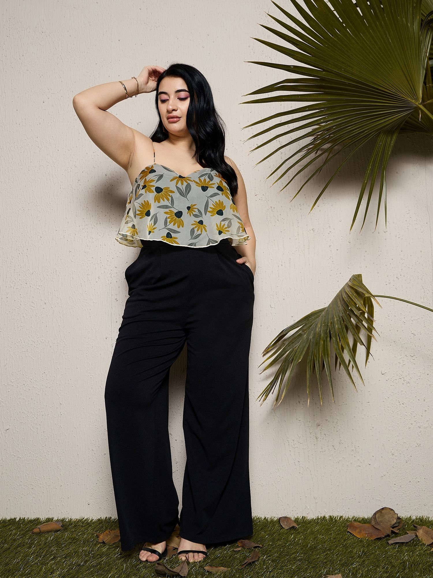curve by kassually Floral Print Women Jumpsuit-picture-13