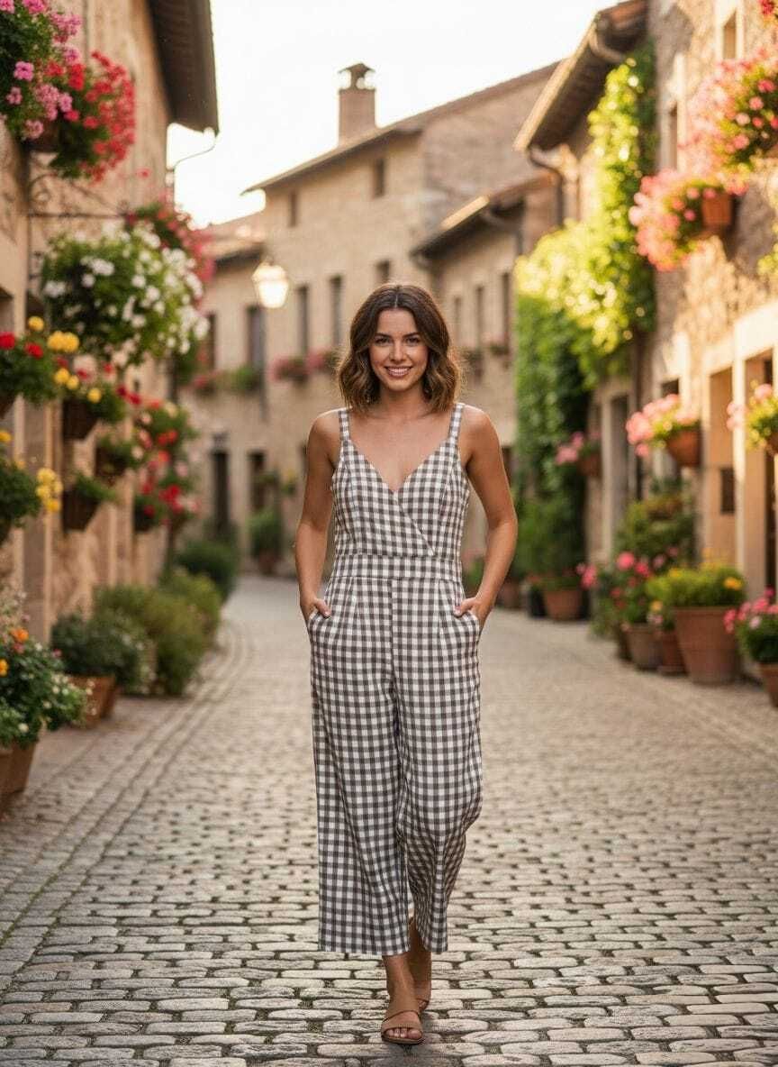 yn store Checkered Women Jumpsuit-picture-25