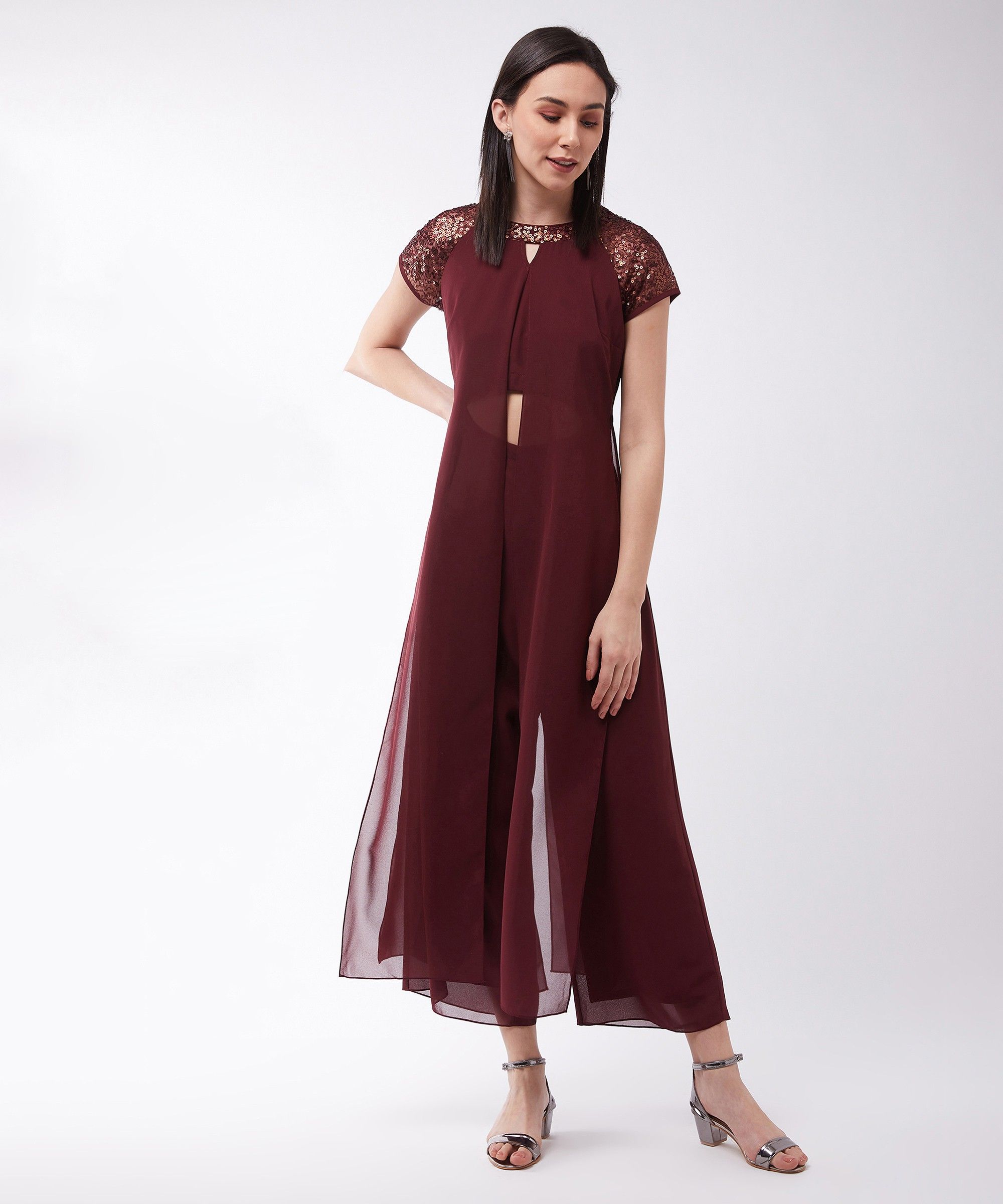 miss chase Embellished, Solid Women Jumpsuit-picture-40