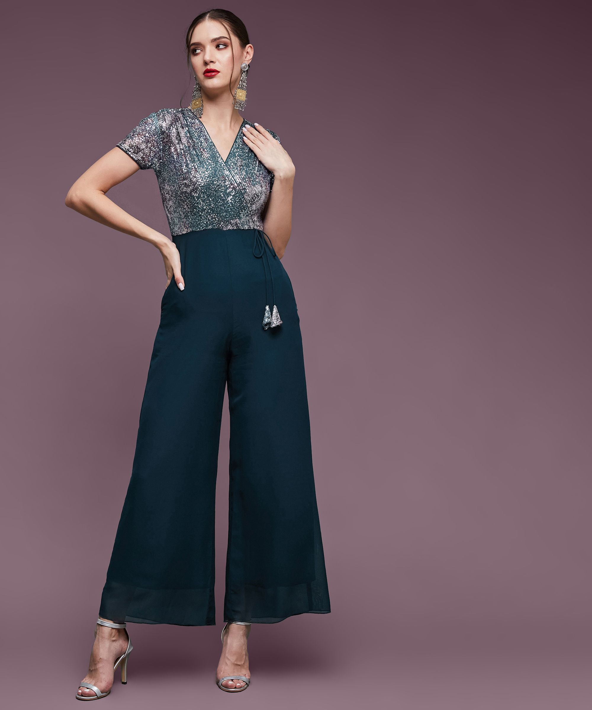 miss chase Embellished Women Jumpsuit-picture-22