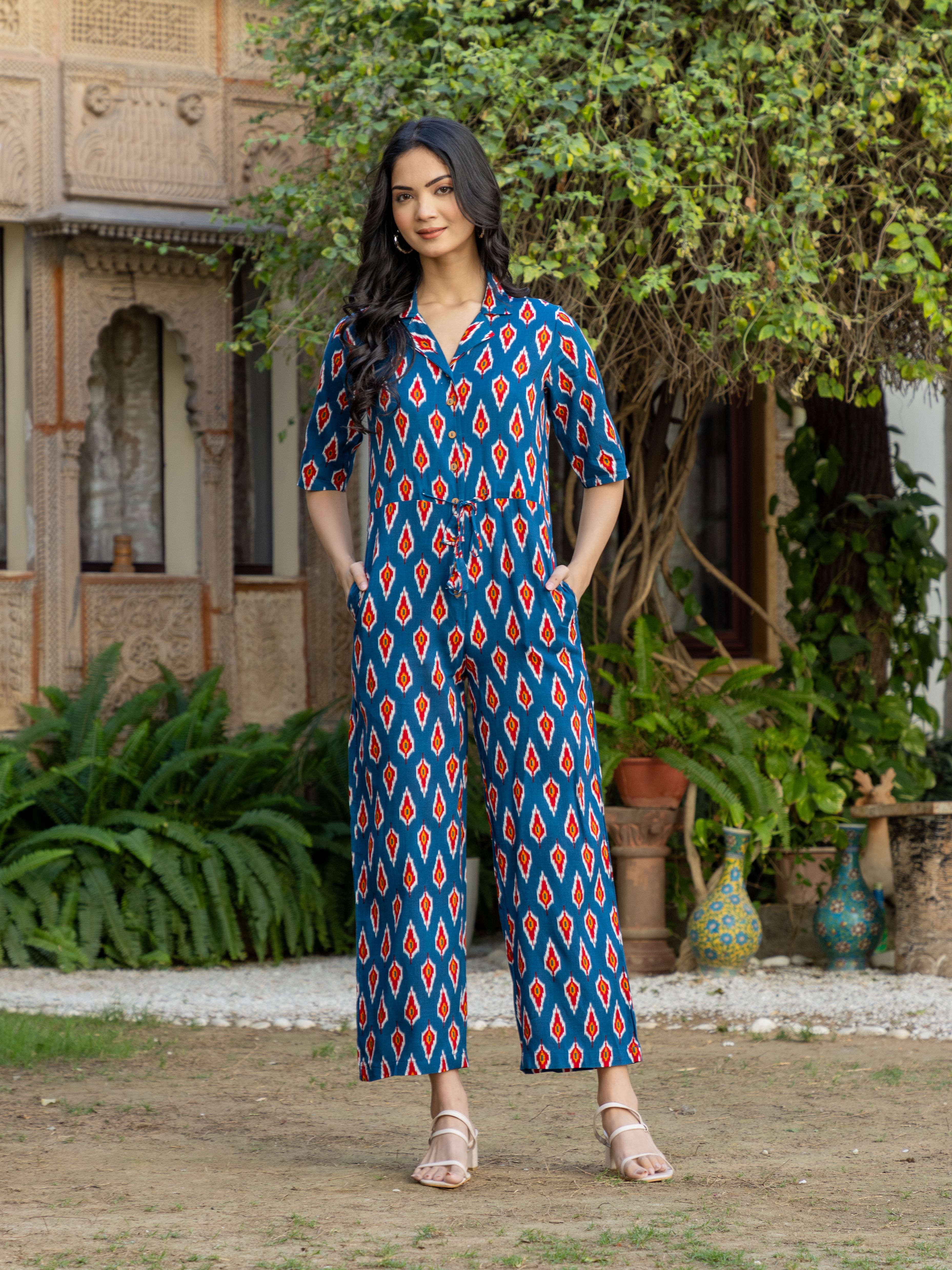 4 stock Printed Women Jumpsuit-picture-0
