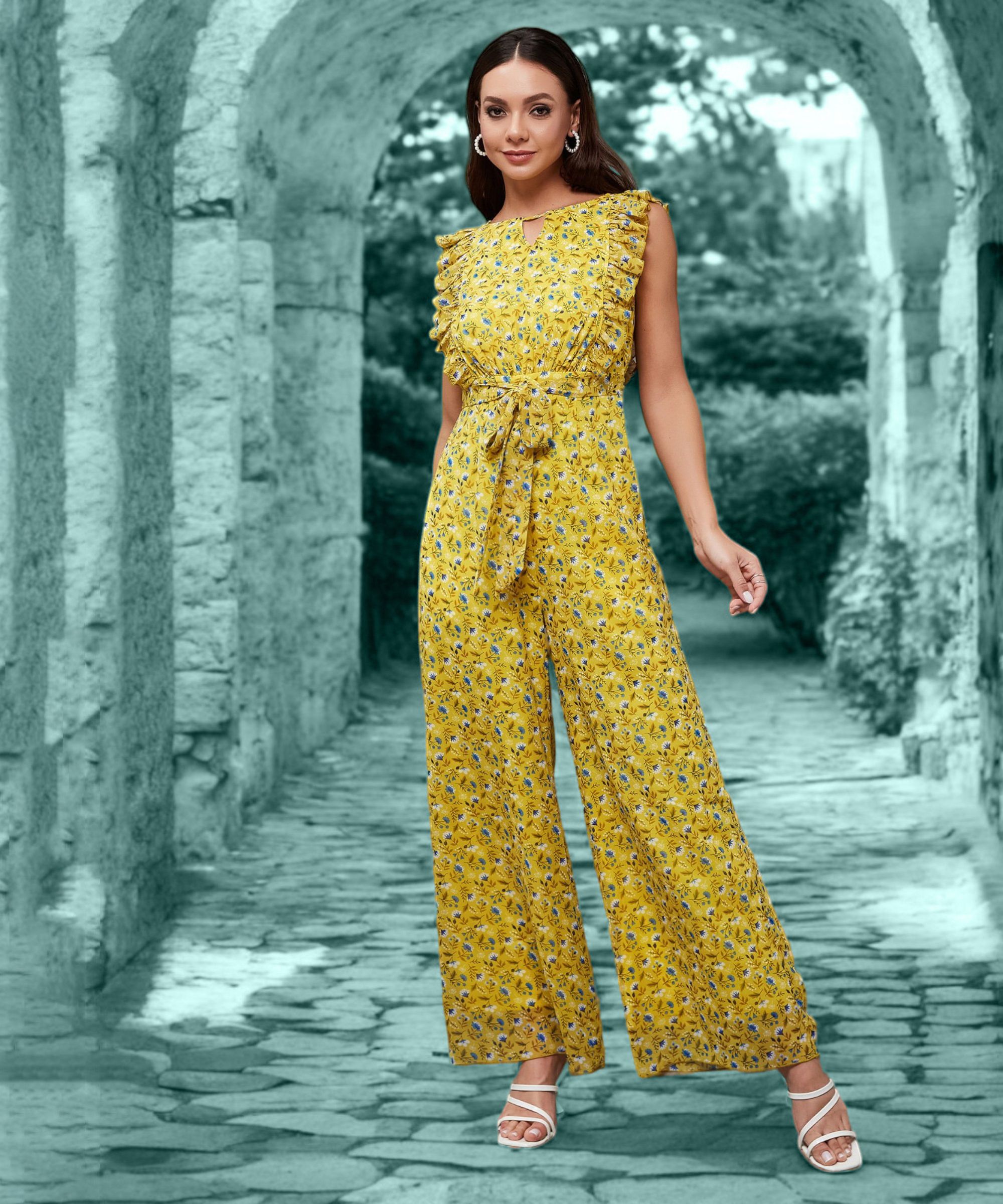 miss chase Floral Print Women Jumpsuit-picture-15