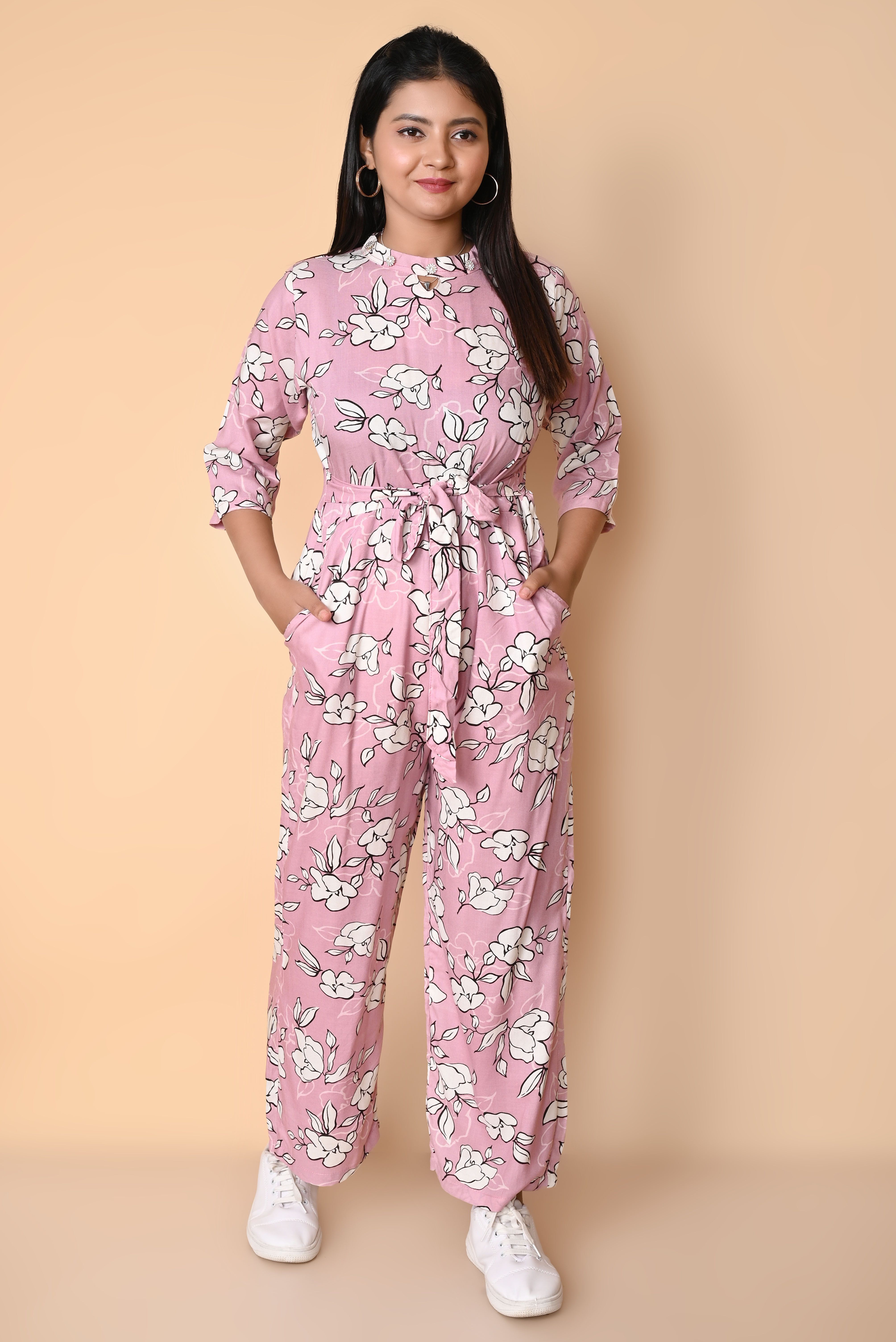 Floral Print Women Jumpsuit-image-36