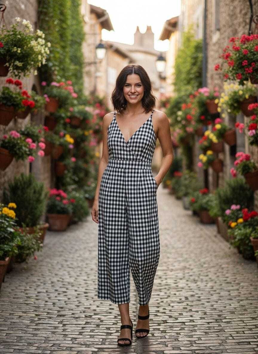 yn store Checkered Women Jumpsuit-picture-43