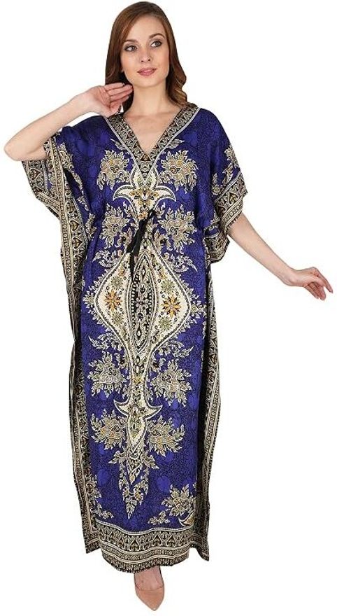ukal Paisley Polyester Viscose Blend Women Kaftan-picture-14