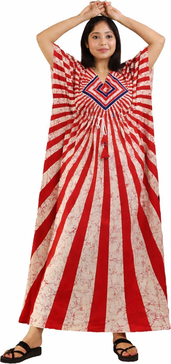 Printed Cotton Blend Women Kaftan