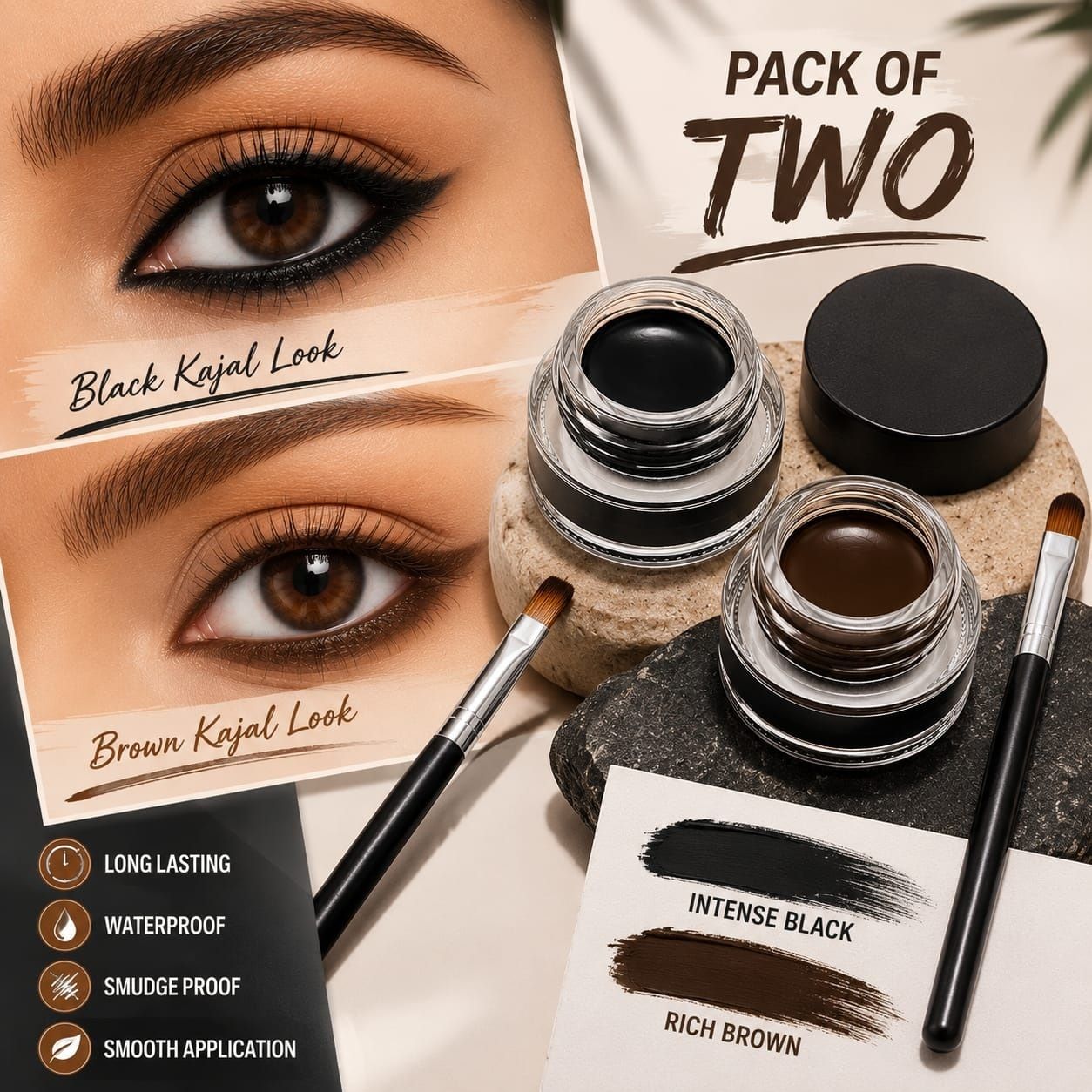 Creamy Gel Kajal Duo Set with Black and Brown Colors-image-38