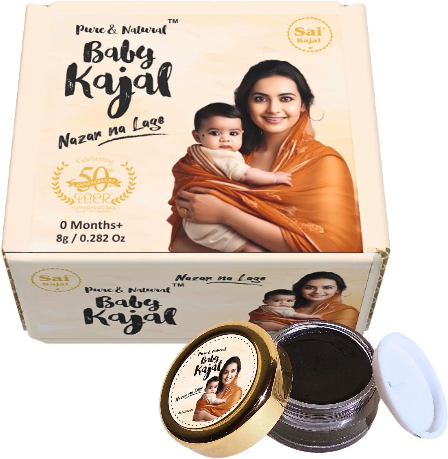 Baby Kajal Pure and Natural for New Born Organic Nazar Na Lage | 8 gm Pack of 1-image-12