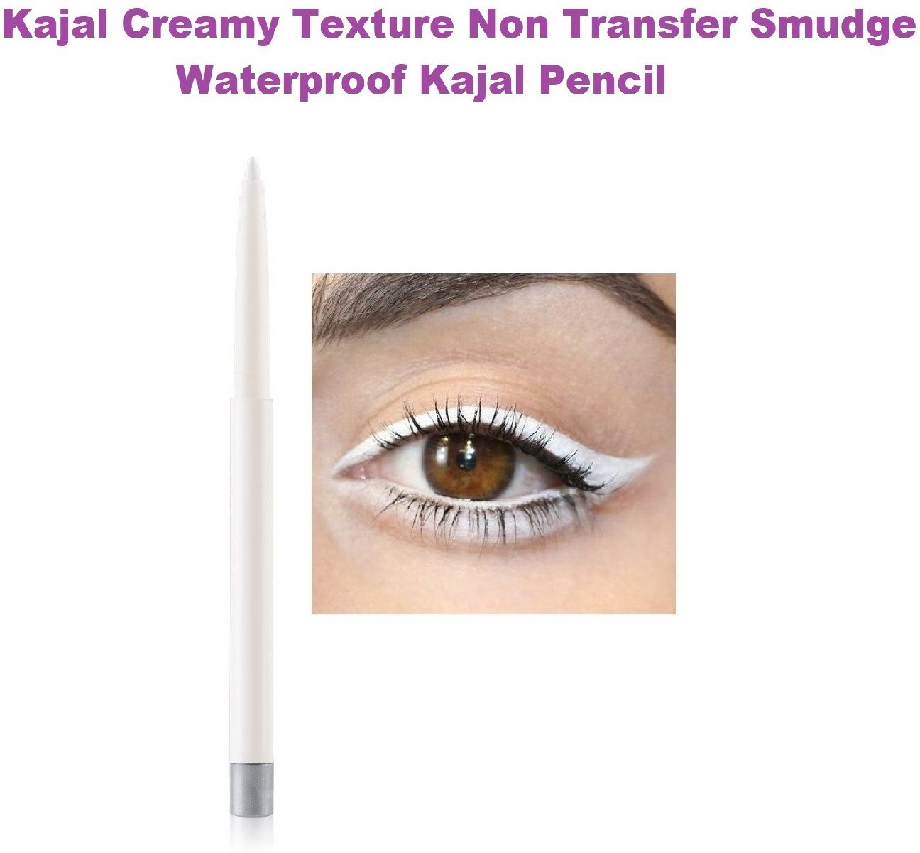 aylily Perfect Eye Makeup Long Lasting Smudge Proof Kohl White Kajal-picture-30