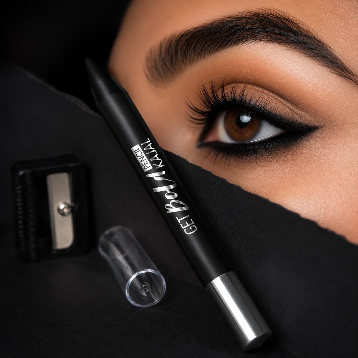Black Eye Pencil Kajal with Sharpener for women-image-1