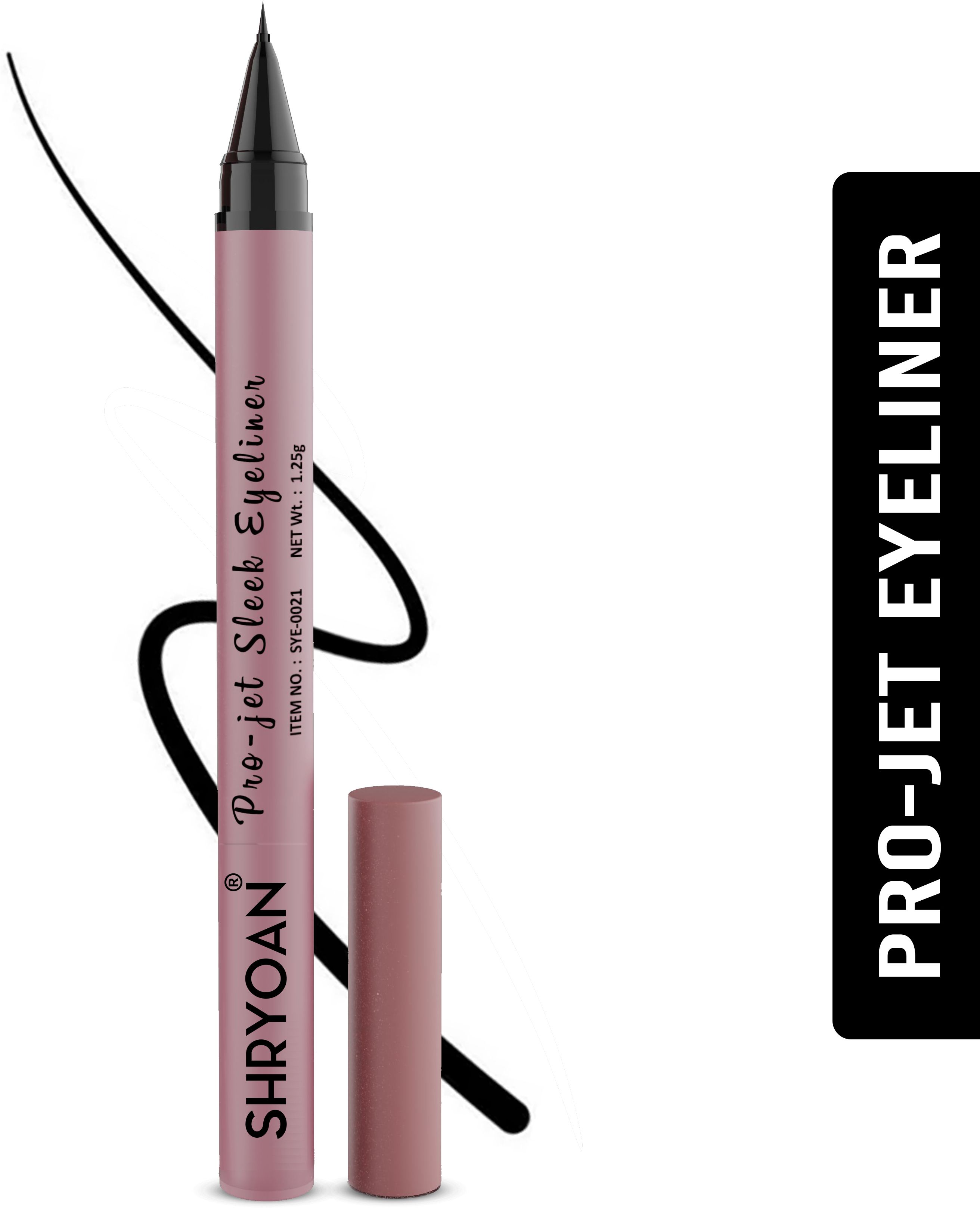 shryoan Pro-Jet Sleek Eyeliner| Pen Eyeliner, 24 hr Long-stay, Smudge Proof & Waterproof-picture-17
