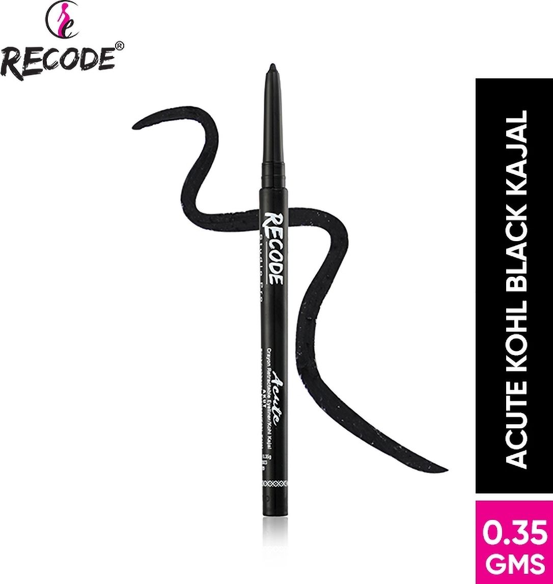 recode Acute Kajal Pencil 0.35 gms - 01 Black Eyeliner-picture-13