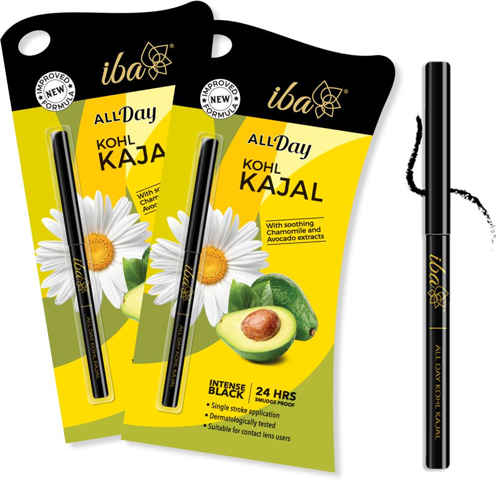 iba All Day Kohl Kajal for Eye Makeup 24 Hr Long Stay, Smudge Proof (Pack of 2)-picture-14