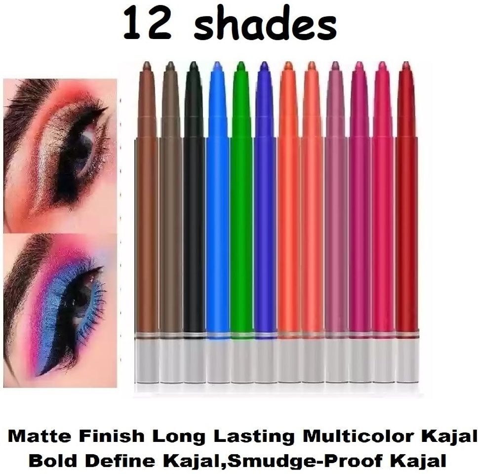 Matte Finish Long Lasting Multicolor Kajal Set-image-9