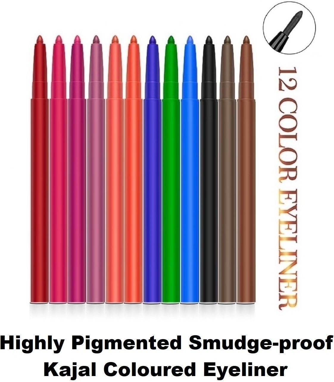 new multicolor Colorful Eyeliner Eyeshadow Kajal Pencil-image-22