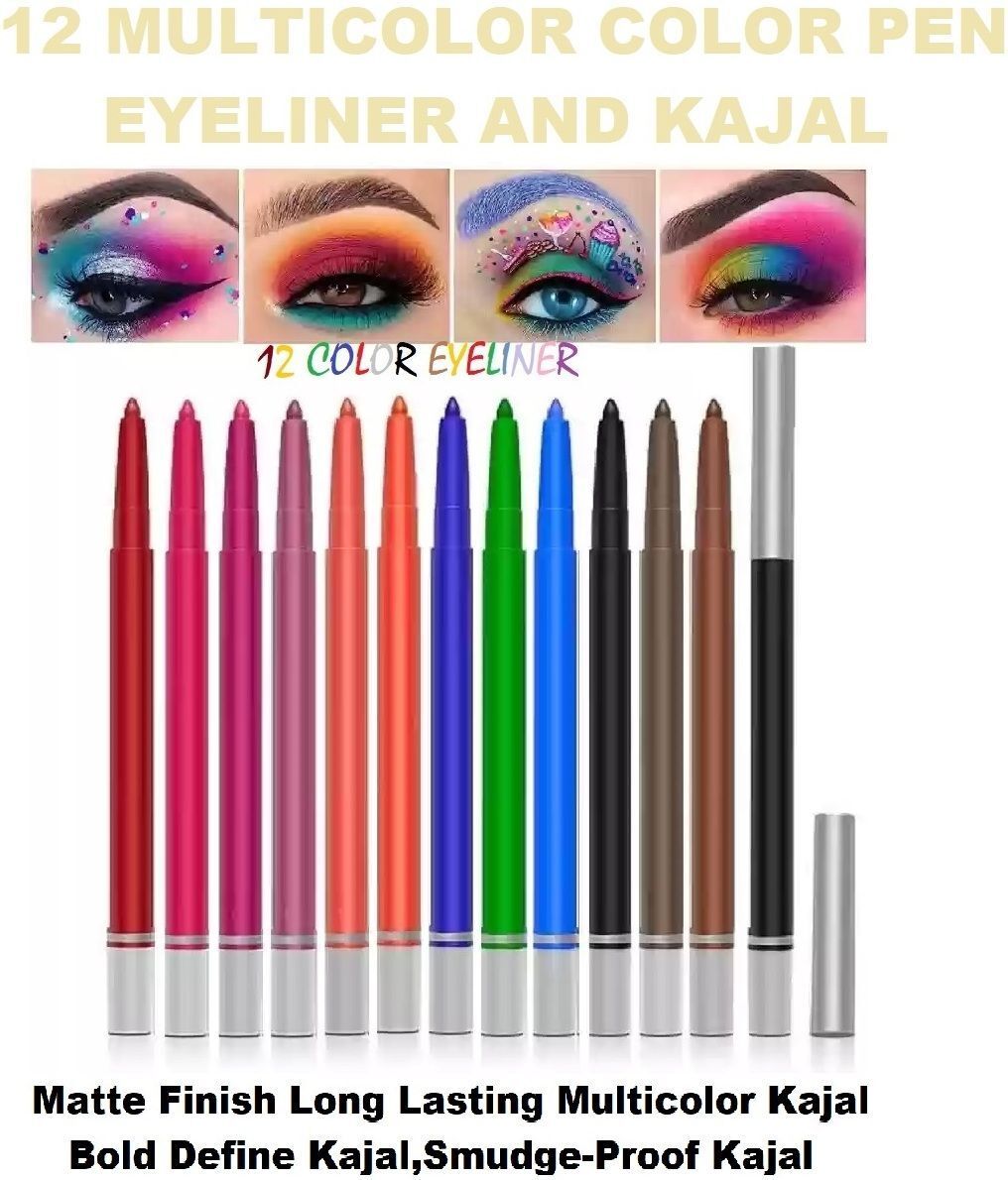 Professional Soft Multicolor Eye Liner Pencils, Hyper Pigmented eye Makeup-image-16