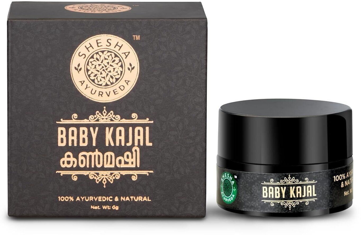 Baby Kajal -Tear Free- 100% Natural and Ayurvedic -6G in Glass Jar-image-15