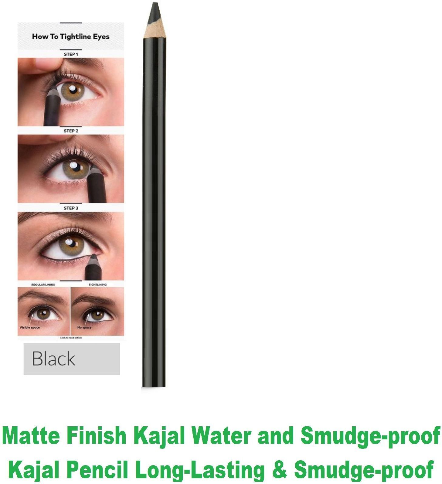 HD Kajal Pencil with Sharpener, Long-Lasting & Smudge-proof-image-24