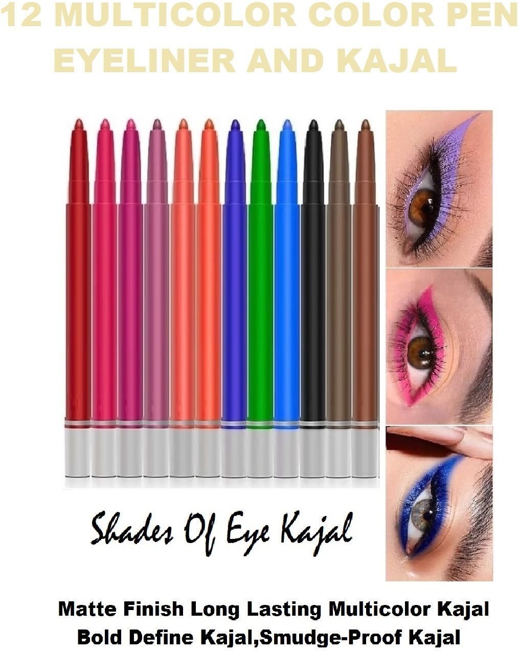 PROFESSIONAL MULTI-COLOR EYELINER-EYE PENCIL PACK-12-image-9